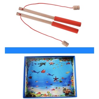 Đồ chơi câu cá nam châm gỗ 32 con chi tiết cho bé