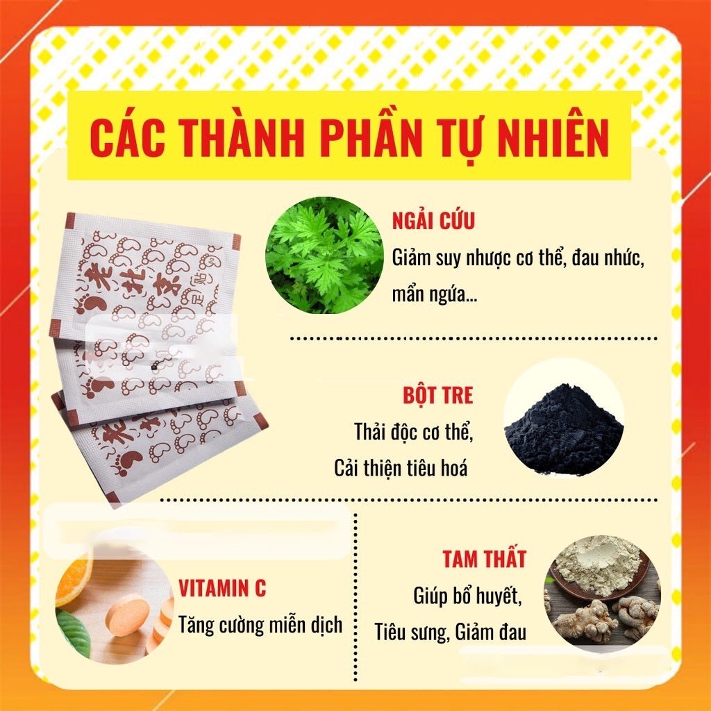 [CHÍNH HÃNG] Miếng Dán Thải Độc Chân Ngải Cứu LAO BEIJING Giúp Ngủ Ngon Giảm Nhức Mỏi Thải Độc Chân Thanh Lọc Cơ Thể