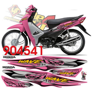 Tem rời WAVE ALPHA 110 Mẫu Wave ALPHA LỬA ( Đời 2017 - 2024 ) - Tem chế 3 lớp cao cấp