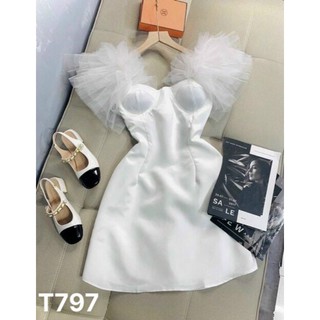 ĐẦM TIỆC CÓ MÚT TAY VOAN PHỒNG