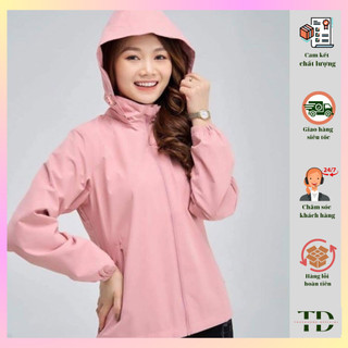 Áo khoác gió nữ 2 lớp cao cấp, áo gió nữ 2 lớp tráng bạc chống nước cản gió