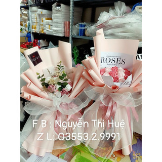 Bó hoa sáp 15 bông hồng mix phom to