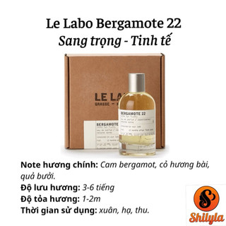 Le Labo Bergamote 22 - Nước Hoa Unisex chiết 10ml Chính Hãng