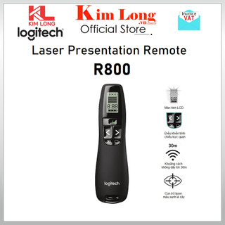 Bút trình chiếu Logitech R800 màn hình LCD, Kết nối Usb 2.4GHz  - Bảo hành 3 năm chính hãng