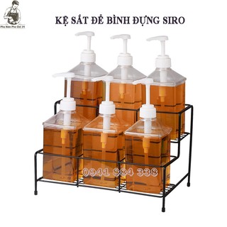 Giá đựng bình bơm đường, bơm siro 4 ngăn, 6 ngăn