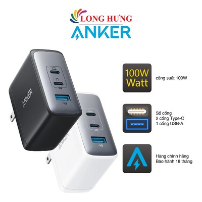 Cốc sạc Anker 736 Nano II 1USB 2Type-C 100W A2145 - Hàng chính hãng
