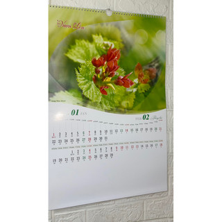 Lịch Tết  2024 treo tường lò xo đỉnh 7 tờ siêu đẹp, hình ảnh sắc nét  kích thước 40x60, mỗi tờ 2 tháng, đủ ngày âm dương