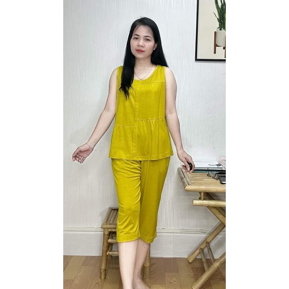 TPS181(Bảng màu 1) Bộ Lửng Sát Nách Tầng Thun Lụa TuyenPhan Bigsize