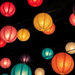 Đèn lồng Vải Lụa size lớn tròn 40cm/30cm