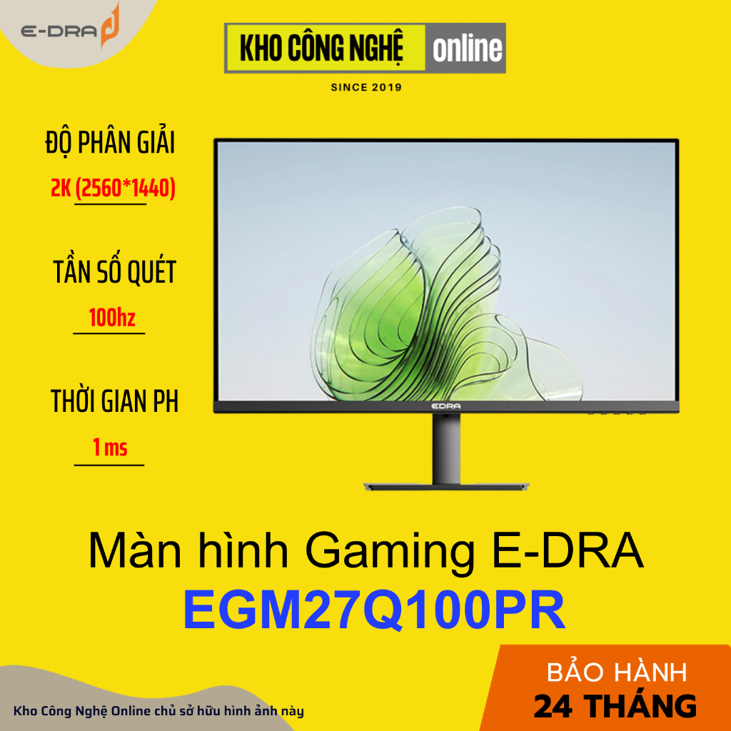 Màn hình Gaming E-DRA EGM27Q100PR 27 inch 2K 100hz (Hàng Chính Hãng)