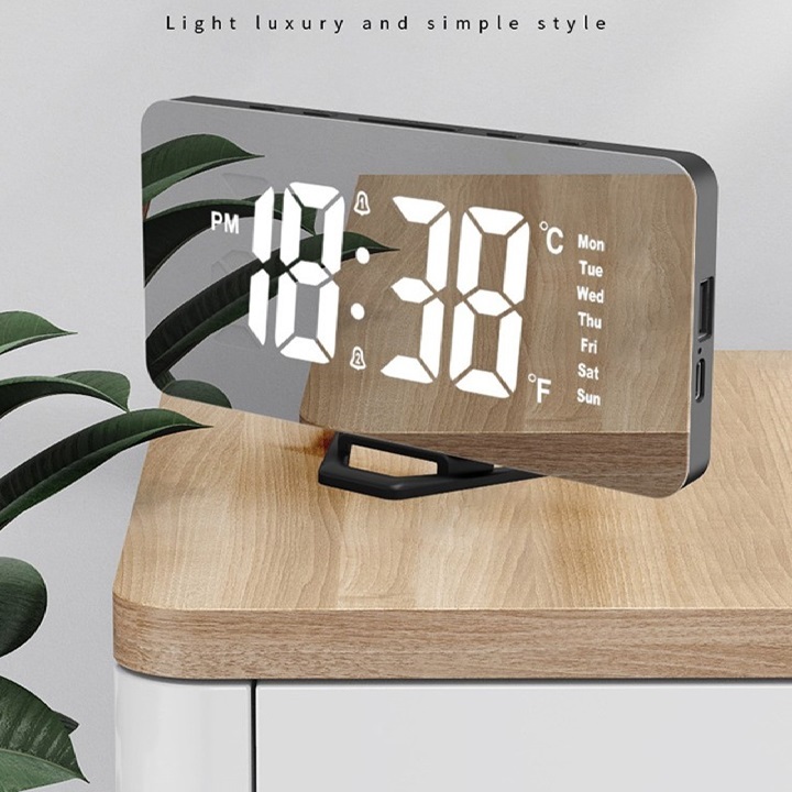 Đồng Hồ Led Để Bàn Có Thứ Ngày - Cắm Điện Trực Tiếp