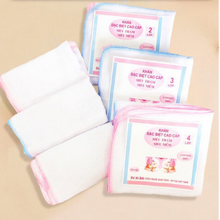 Gói 10 chiếc khăn sữa 2,3,4 lớp xuất nhật, kiba