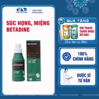 Súc họng - súc miệng betadine gargle & mouth wash 125ml