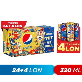 Thùng Pepsi Lon (Thùng 24 lon tặng 4 lon)