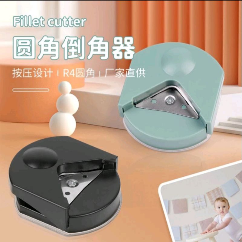 Dụng Cụ Bấm Bo Góc Ảnh, Cắt Bấm Bo Góc Giấy Nhỏ Tròn Bằng Nhựa Tiện Lợi