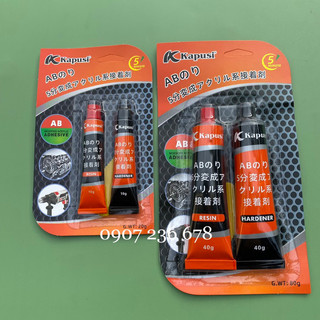 Keo dán 2 thành phần ab acrylic kapusi - keo dán đa năng ab