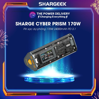 Pin sạc dự phòng Sharge 170W S170 24000mAh bản nâng cấp của Sharge Storm 2 Liquid, PD 3.1, sạc nhanh PD 140W,  PPS 5A