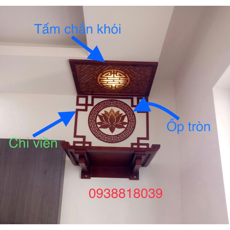 ốp tròn chỉ viền bàn thờ