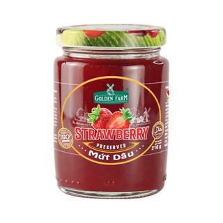 MỨT DÂU STRAWBERRY PRESERVES 210G GOLDEN FARM - ĂN KÈM BÁNH MÌ, SANDWICH, NHÂN BÁNH BÔNG LAN, XAY SINH TỐ, LÀM KEM ...