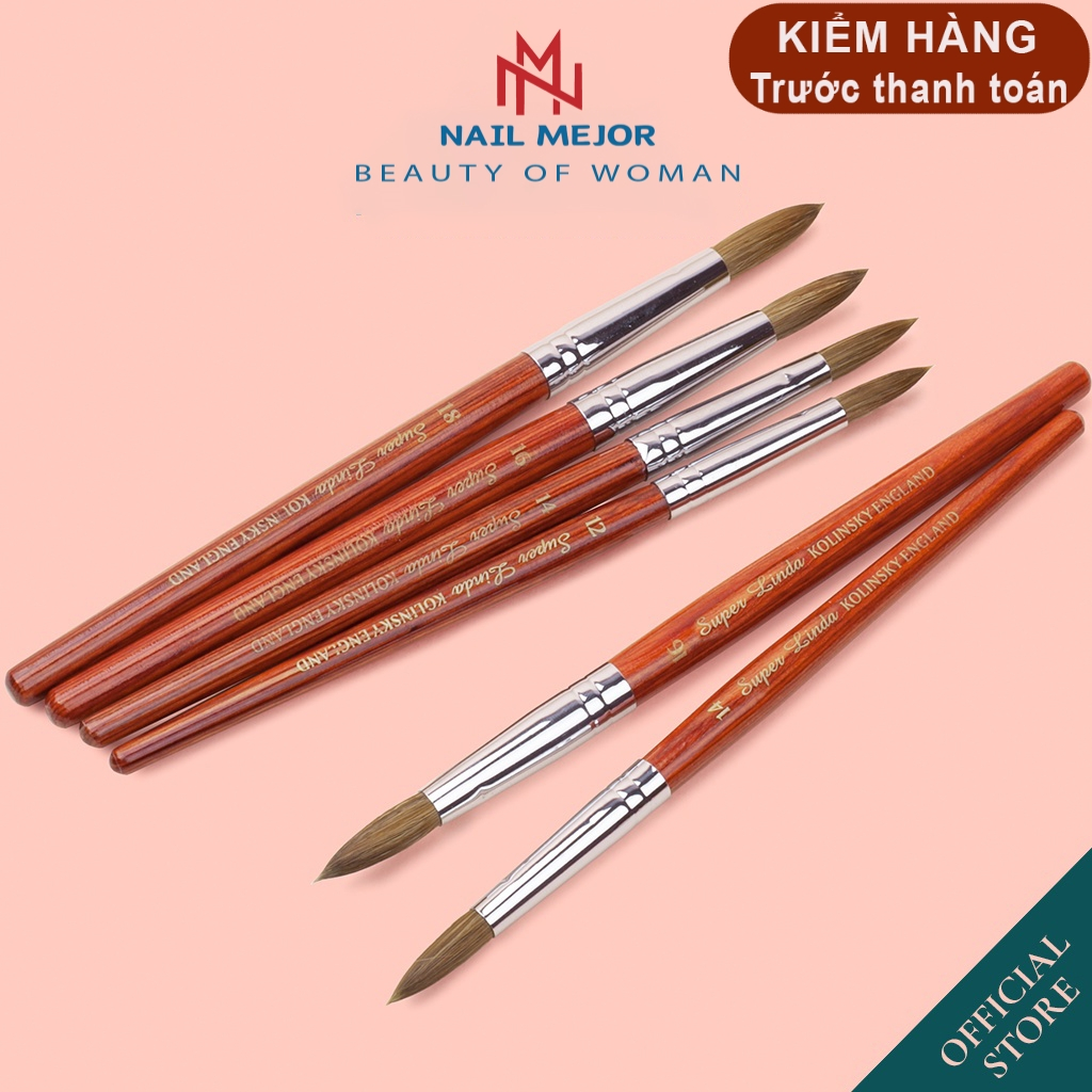 Cọ đắp bột nail Super Linda Kolinsky England chính hãng