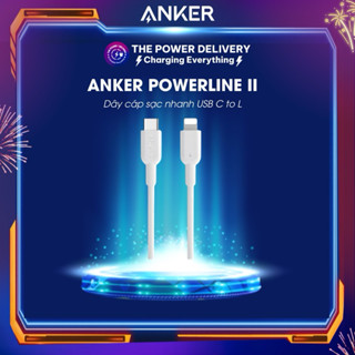 Dây cáp sạc nhanh Anker USB C to L A8632 0.9m A8633 1m8 chuẩn PD hạn chế bám bẩn, dễ lau chùi, độ bền cao BH 12 tháng