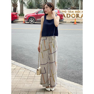Áo crotop + quần suông lụa , áo thô thêu cotton siêu mát