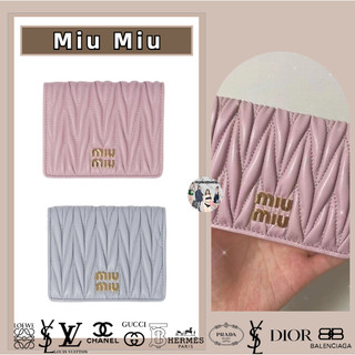 Miu Miu/Matelassé Series/Nhỏ/Da cừu/Ví gấp/Ví/Nữ
