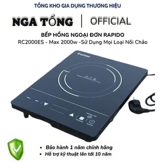 Bếp hồng ngoại đơn rapido rc2000es, không kén nồi chảo, 2000w, bảo hành 1 năm chính hãng