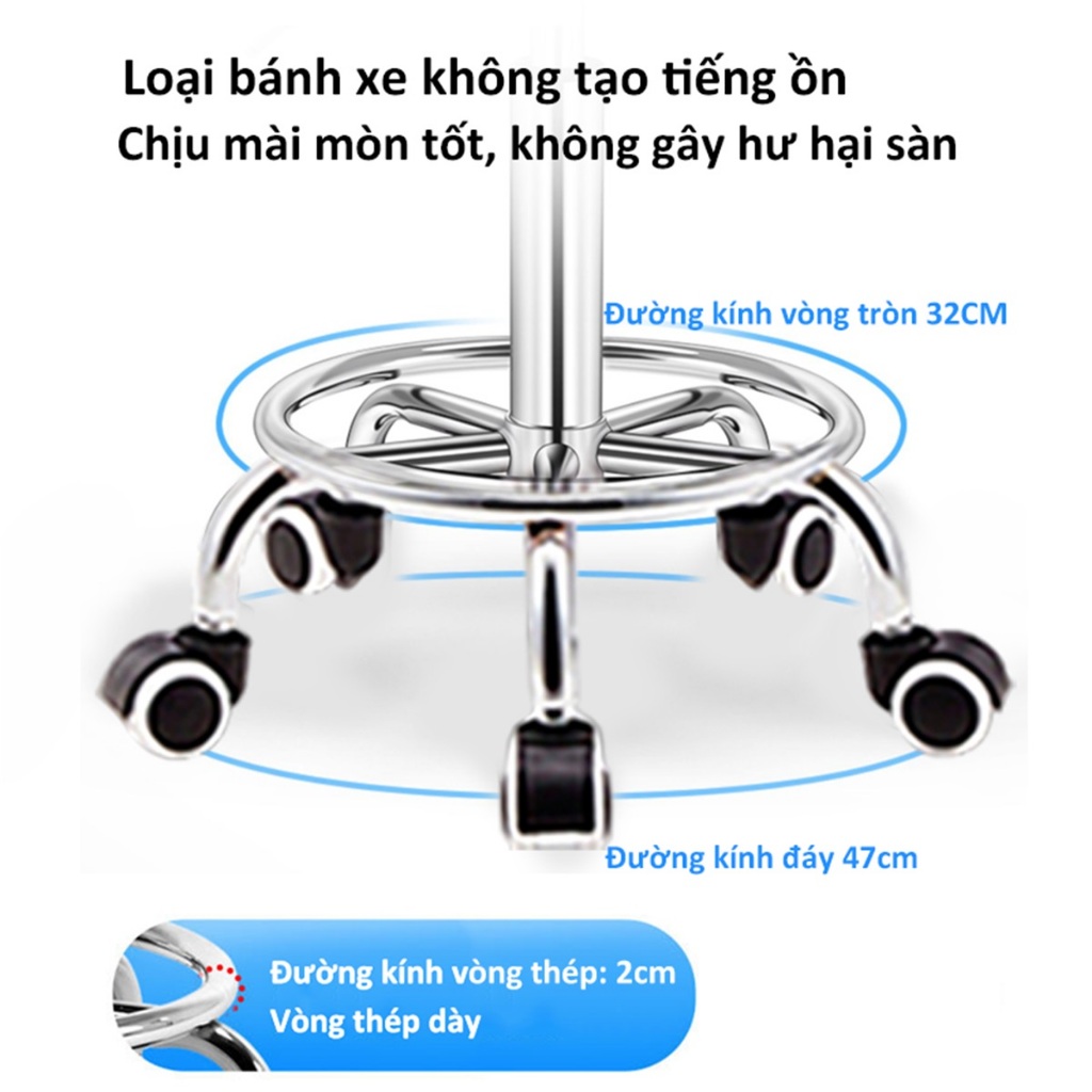 Ghế Xoay Spa Tựa Lưng Ghế Spa Đệm Múi Nâng Hạ Xoay 360 độ Thẩm Mỹ Viện Phun Xăm Nail Bar Cao | BigBuy360 - bigbuy360.vn
