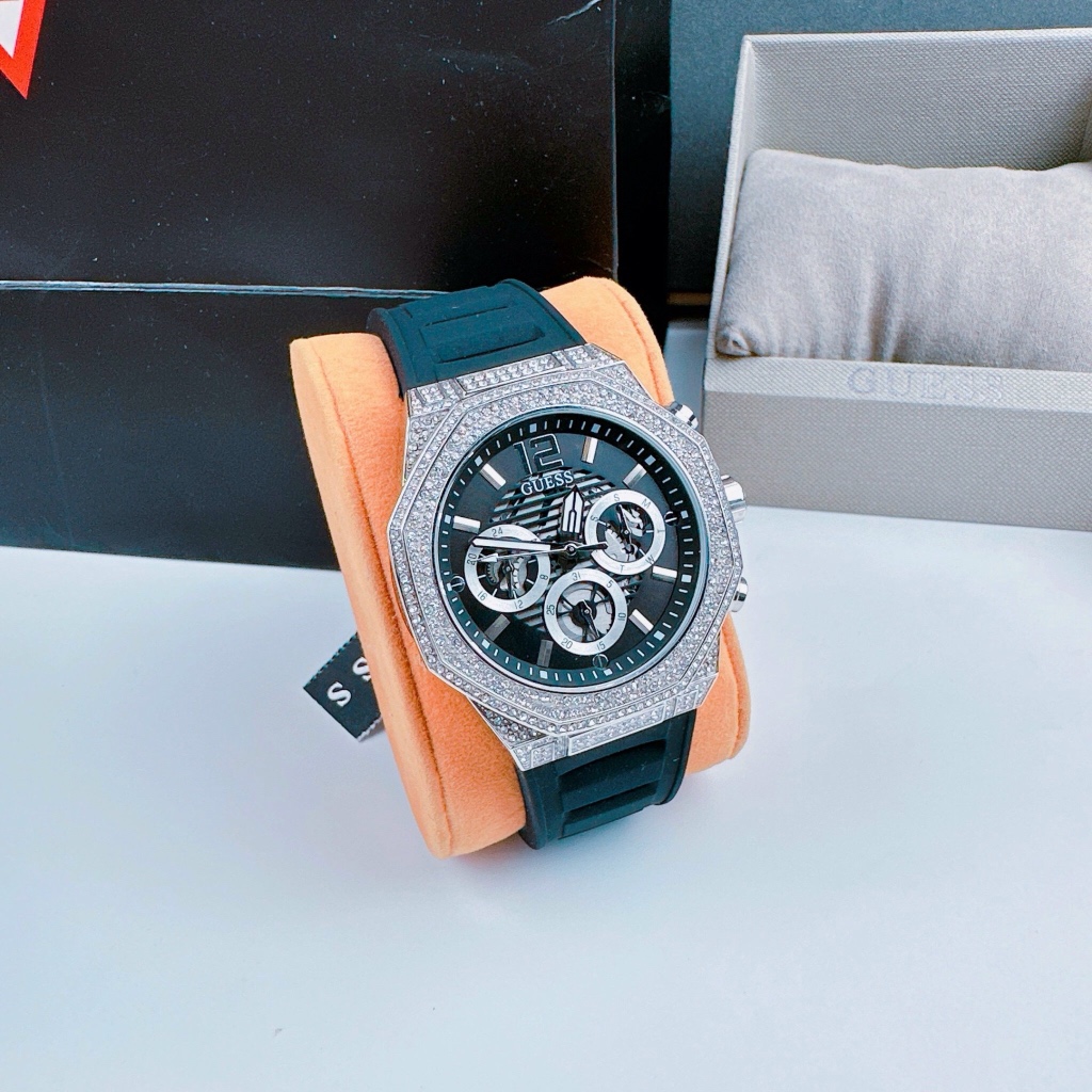 Đồng hồ nam Guess GW0518G1 Mens Watch Momentum 44mm, Authentic, Fullbox, Luxury diamond watch