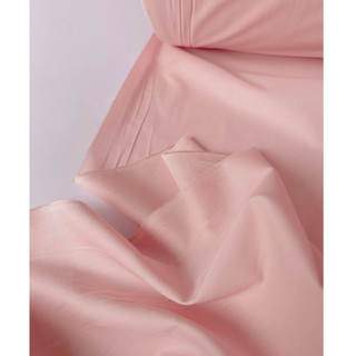 Vải thô boi Hàn 100% cotton màu hồng pastel, khổ 1m5