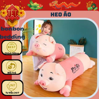 Gấu bông heo hồng , gối ôm heo mặc áo hồng mềm mịn size 1m 1m2 1m4