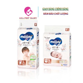 Bỉm moony natural hàng nội địa nhập khẩu chính hãng Size Nb62 S60 M46 cho