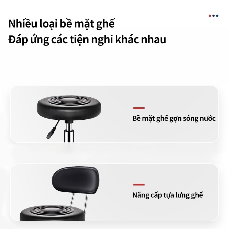 Ghế Xoay Spa Tựa Lưng Ghế Spa Đệm Múi Nâng Hạ Xoay 360 độ Thẩm Mỹ Viện Phun Xăm Nail Bar Cao | BigBuy360 - bigbuy360.vn