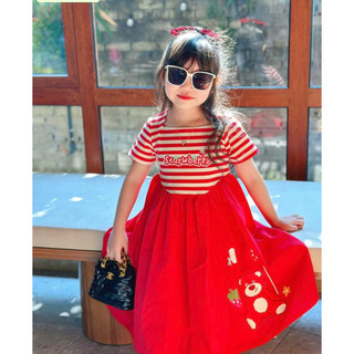 Váy gấu dâu sọc- ZUNkids
