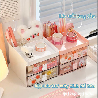Bàn làm việc hộp đựng trong suốt ngăn kéo-loại bàn ký túc xá sinh viên văn phòng phẩm giá đựng mỹ phẩm tại nhà tổ chức