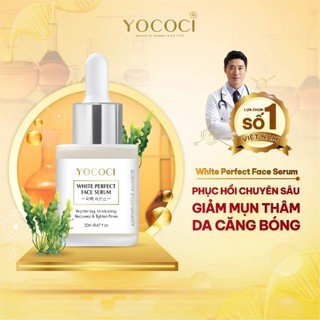 Tinh chất Serum dưỡng trắng mờ thâm chính hãng Yococi White Perfect Face Serum 20ml giúp da trắng hồng căng bóng