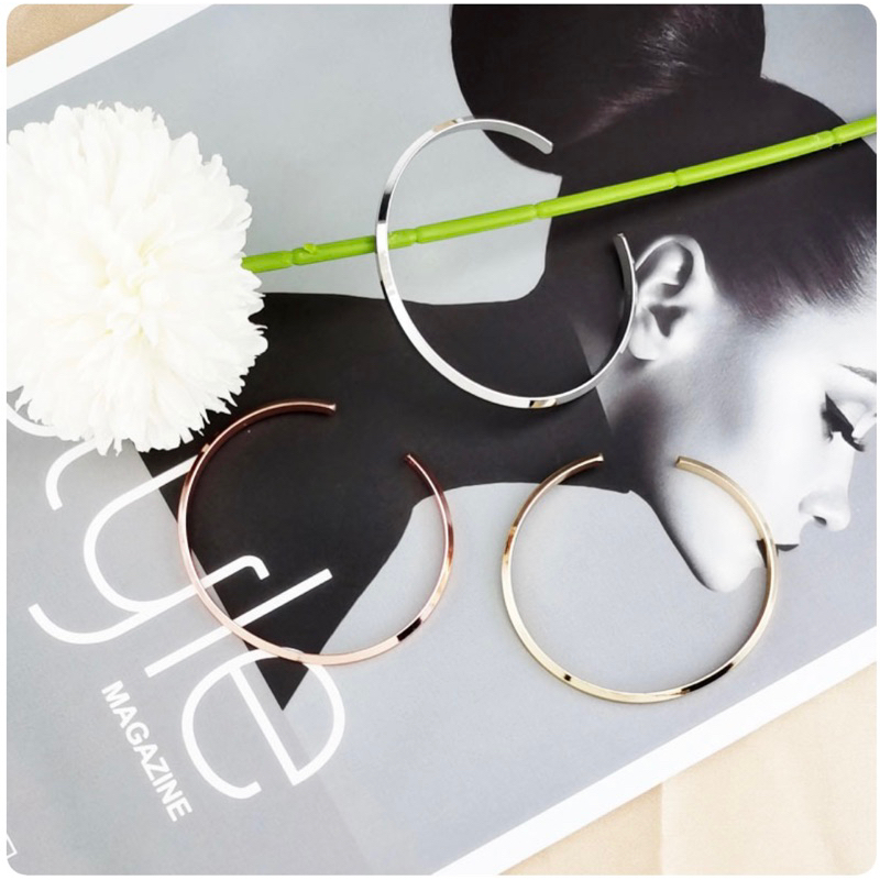 Vòng Tay cuff lắc tay Đôi Cuff Unisex Bản Đẹp chất titan Không Gỉ Twenty Jewelry Nam Nữ Tình Yêu - Mila M02