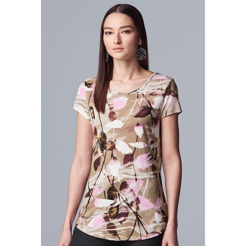Áo thun Vera Wang hoạ tiết No.2 A2086