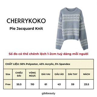 [D215] Áo len CHERRYKOKO Pie Jacquard Knit
