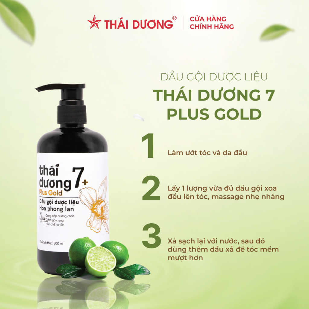 [KOL] Dầu gội Thái Dương 7 Plus Gold Hoa Phong Lan chai 500ml kèm quà tặng - Dầu gội dành cho tóc gàu, ngứa, rụng tóc | BigBuy360 - bigbuy360.vn