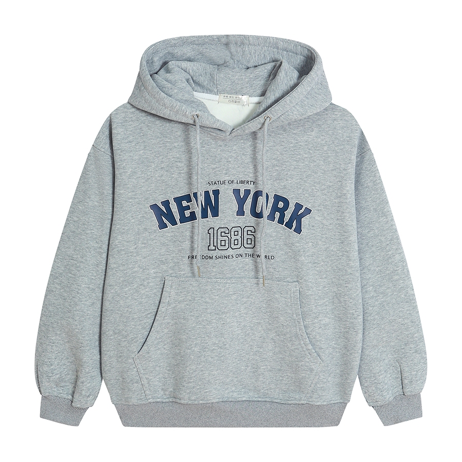  Áo hoodie nam nữ NY NEWYORK chất liệu nỉ lót nhung lông cáo cao cấp có mũ giữ ấm cho mùa đông. 