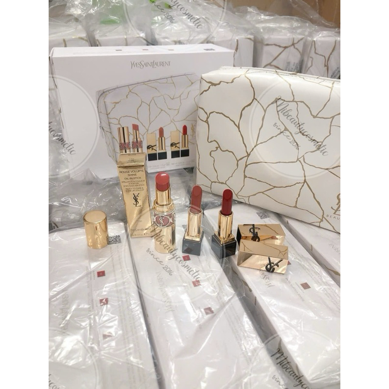 [Sẵn] Set son YSL 3 thỏi - 2 mini và 1 full (chính hãng) mẫu mới