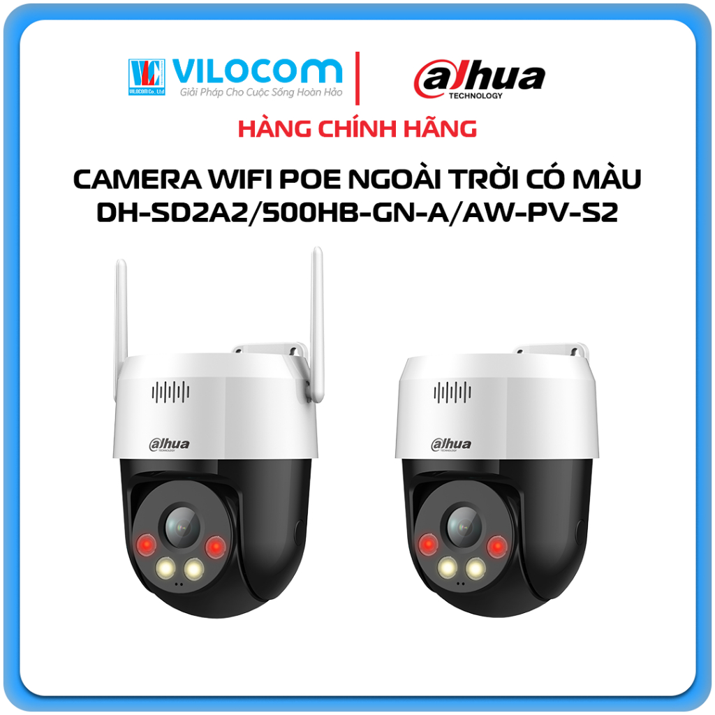 Camera Wifi Dahua SD2A500HB GN AW PV S2 (5.0MP) và CMR Dahua SD2A200HB GN AW PV S2 (2.0MP) KHÔNG KÈM