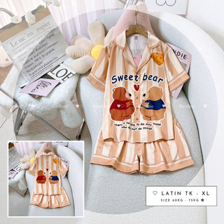Bigsize Đồ Bộ Pijamas Boo Lụa Latin/Mango Form Đùi Size XL (60-72kg)