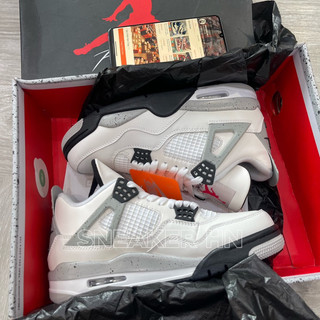 Giày jordan 4 Retro WHITE CEMENT | Cao cấp