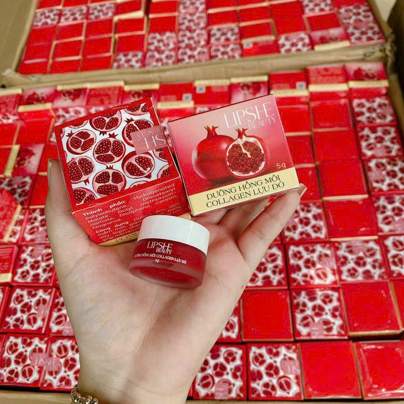 Ủ Dưỡng Môi Lipshe Beauty Lựu Đỏ Làm Hồng Mềm Mịn Môi