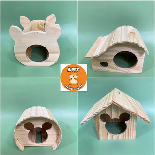 Nhà ngủ gỗ mộc cho Hamster, sóc