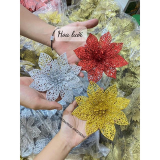 Hoa lưới kim tuyến hoa nhũ trang trí