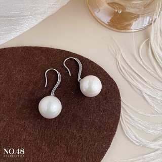 Khuyên tai bạc 925 bông tai móc ngọc trai nhân tạo mã 4714